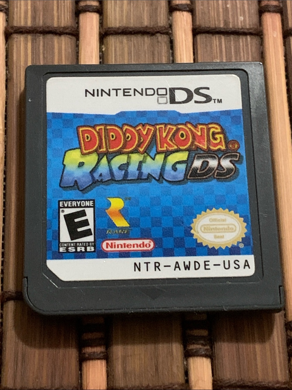Nintendo DS Diddy Kong Racing Cartridge - Blue Label with Yellow & Red Logo